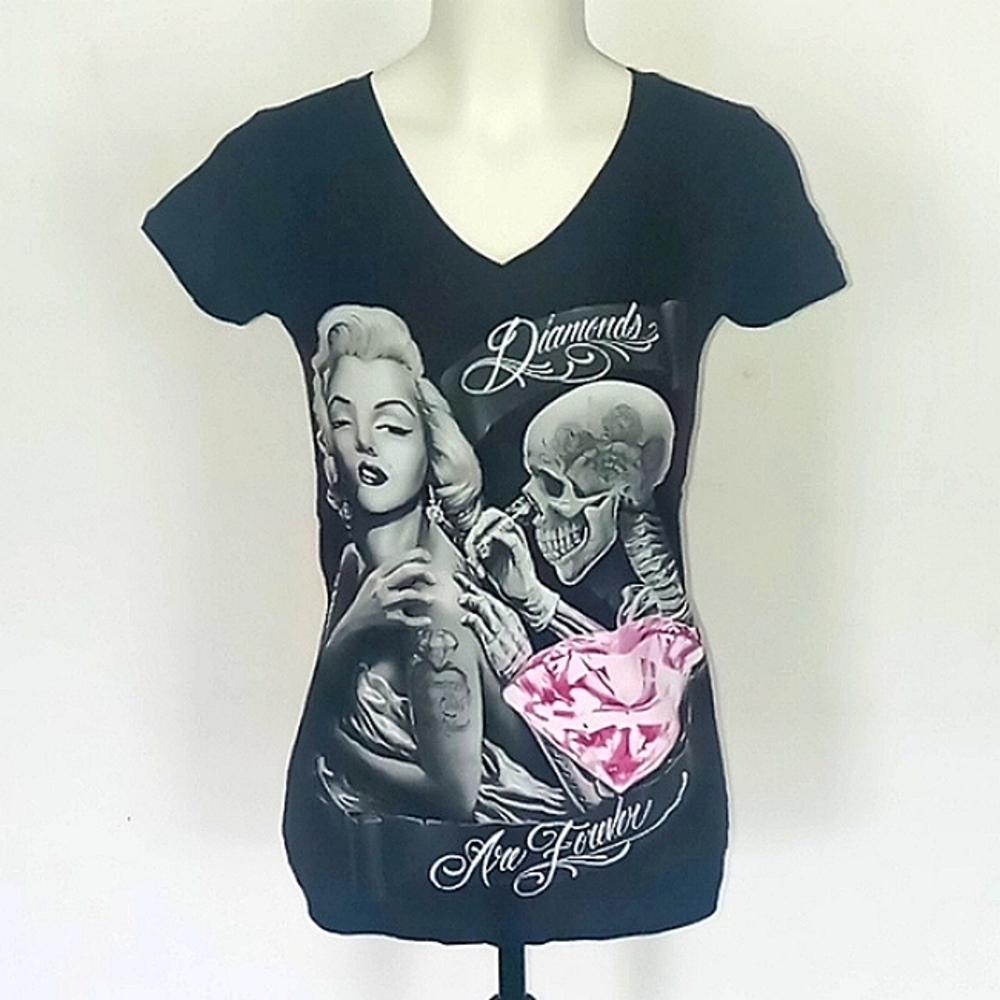 DG Angels M Diamonds V-line T-Shirt